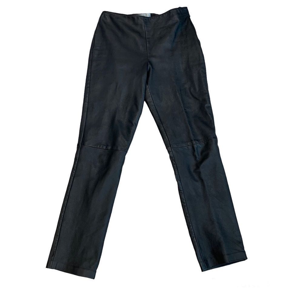 MARGARET Godfrey black leather pants Sz 6